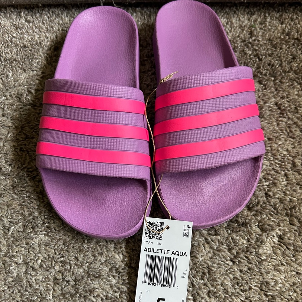 Brand new with tags Adidas slides size 5